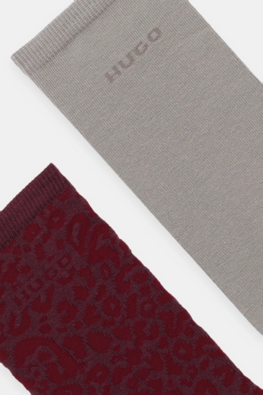 Nogavice HUGO 2P RS LEO LOGO CC W 2-pack 50543172 vijolična AW25