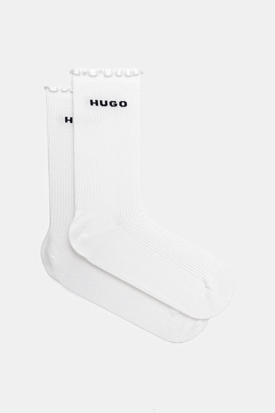 HUGO șosete 2-pack sosete lungi alb 50543178