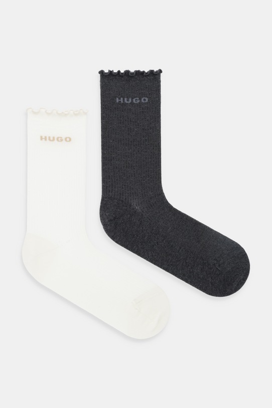 Burlington Confezione Regalo Natalizia 2 Paia Calzini Uomo – 1 Fantasia Argyle, 1 Tinta Unita Con Ricamo – Taglia 40-46