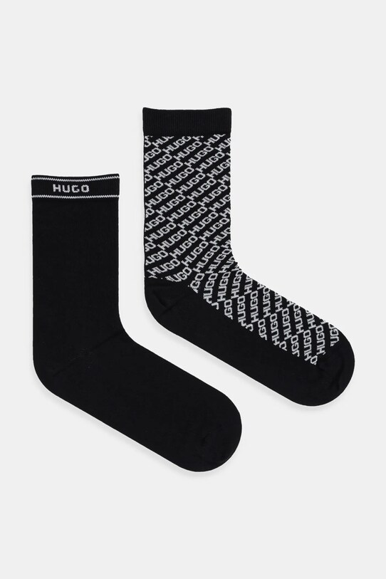 HUGO șosete 2-pack sosete lungi negru 50543196