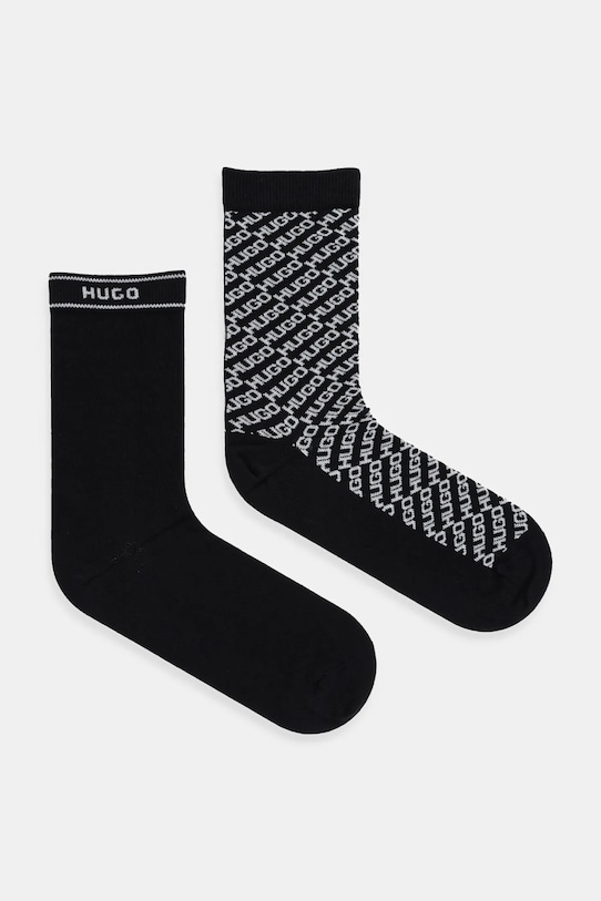 HUGO șosete 2-pack sosete lungi negru 50543196