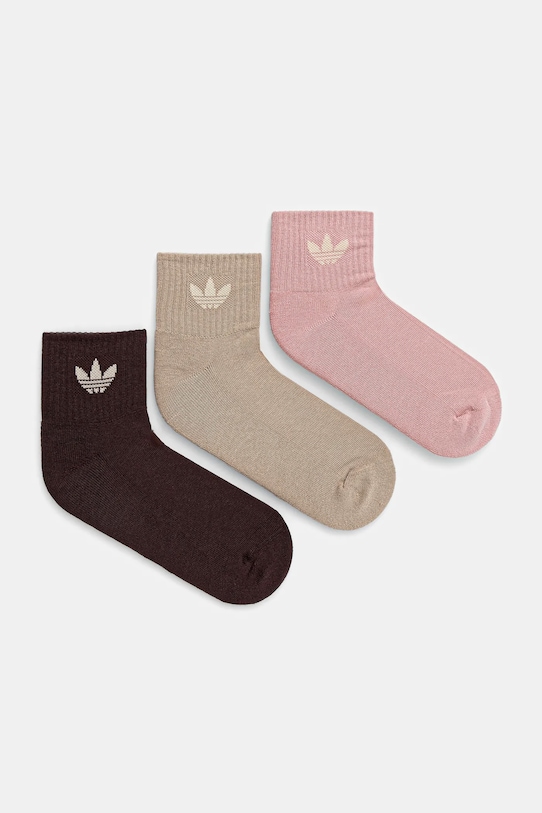 Шкарпетки adidas Originals 3-pack довгі шкарпетки рожевий JV8596