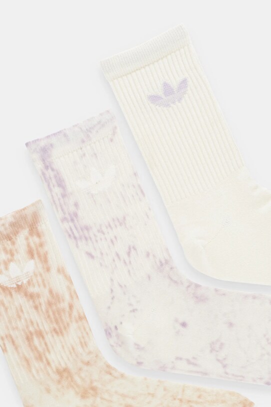 Шкарпетки adidas Originals Tie Dye Cr S 3-pack JY0238 бежевий AW25