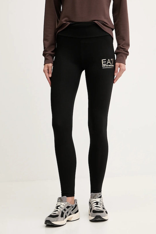 EA7 Emporio Armani legginsy z elastanem czarny AF12484.7W000426