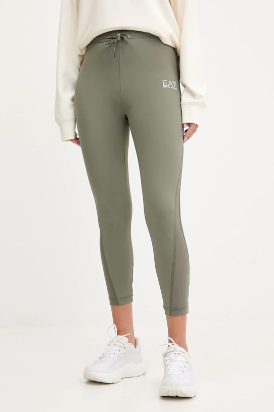Легінси EA7 Emporio Armani з еластаном зелений AF12625.7W000585