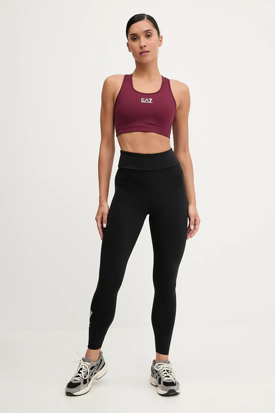 EA7 Emporio Armani legginsy sportowe z elastanem czarny AF12625.7W000679