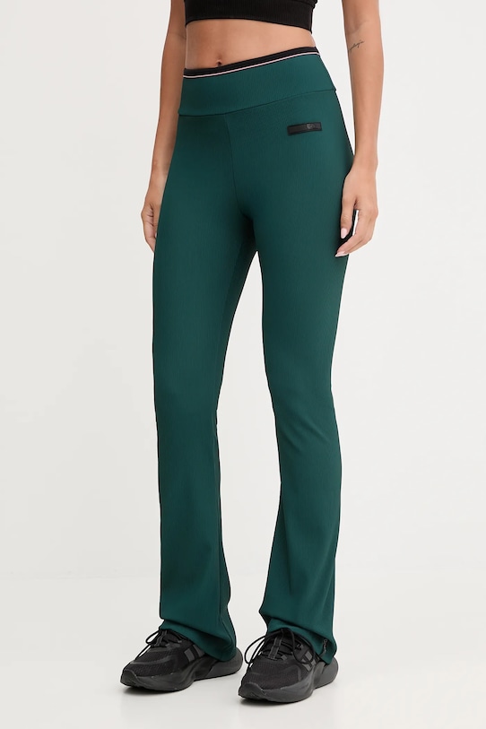 EA7 Emporio Armani leggins de antrenament tricotaj verde AF15721.7W000577