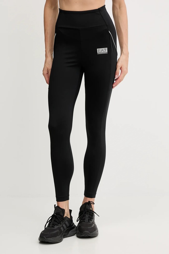 EA7 Emporio Armani legginsy treningowe z elastanem czarny AF13534.7W000594