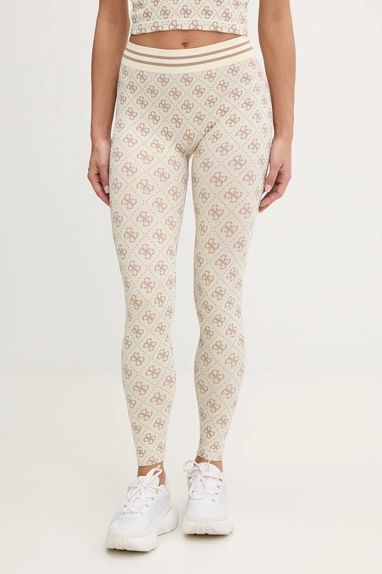 Κολάν Guess RHOMBUS εμπριμέ μπεζ V5BB13.K2000