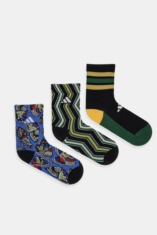 Ponožky adidas x Farm Rio 3-pak dlhé ponožky zelená JN2675