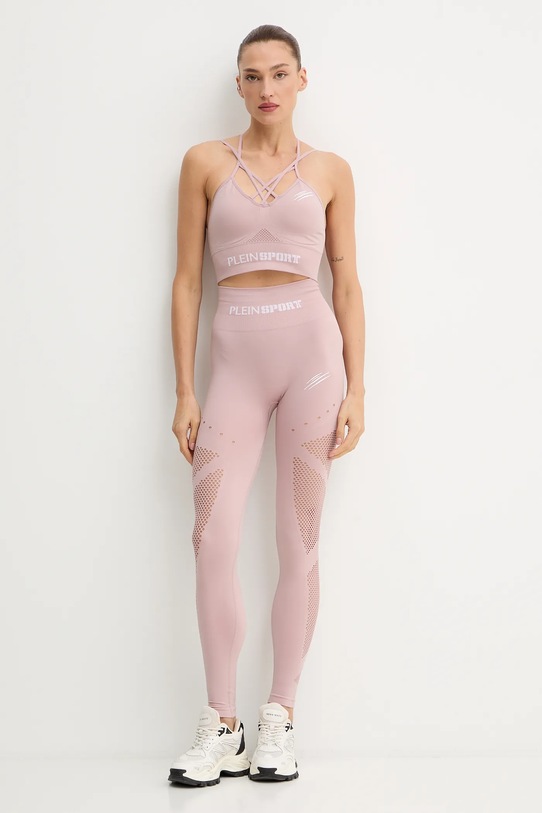 PLEIN SPORT legginsy FAEC.WJT2110.STE003N różowy AW25