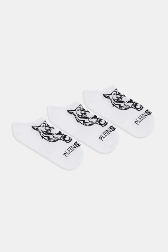 PLEIN SPORT skarpetki 3-pack skarpetki krótkie biały FAEC.UUY0034.STE003N