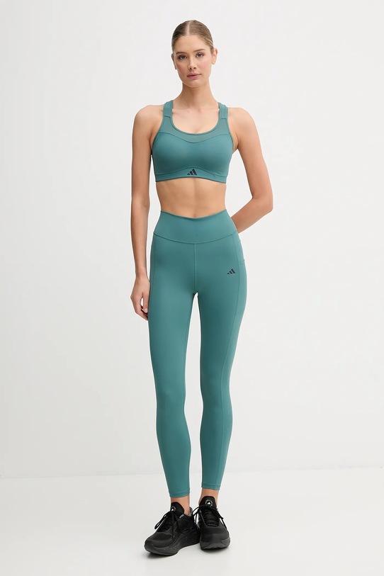 adidas Performance legginsy treningowe Optime JW7610 turkusowy AW25