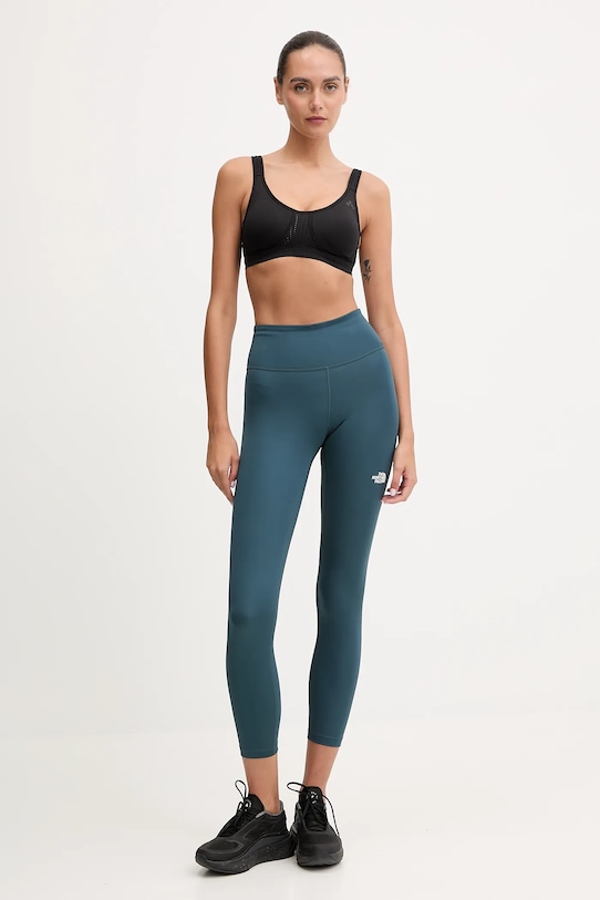 The North Face legginsy sportowe Flex 25In NF0A8EJEBSA1 turkusowy AW25