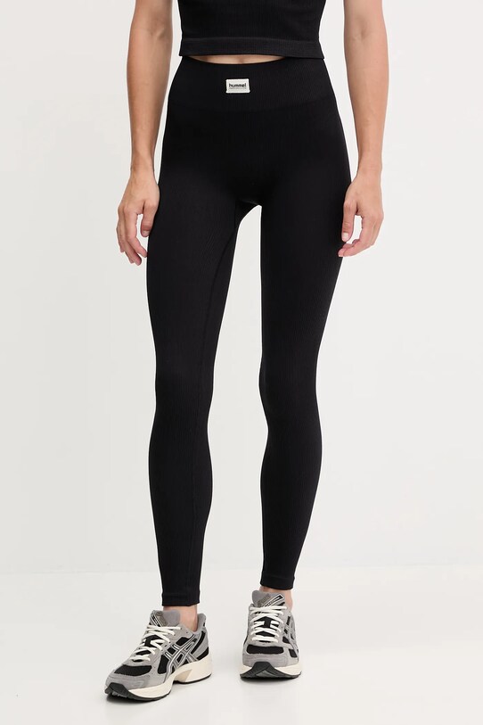 Hummel legginsy treningowe z elastanem czarny 230305