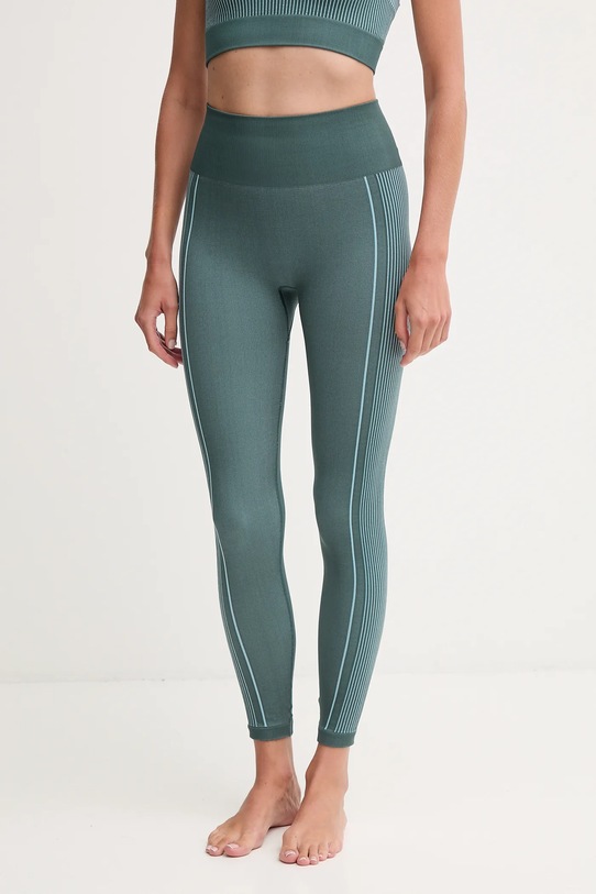 Hummel legginsy do jogi wzorzyste turkusowy 230429