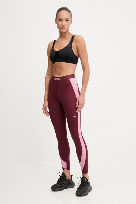 Puma leggins de antrenament 526679 burgundia AW25