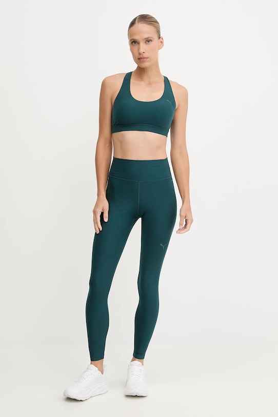 Puma legginsy treningowe 527452 zielony AW25