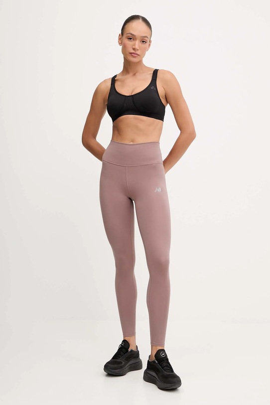 New Balance legginsy treningowe WP51126EAS brązowy AW25