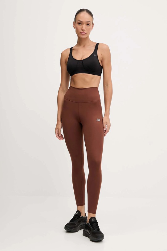 New Balance legginsy treningowe WP51112ROK brązowy AW25
