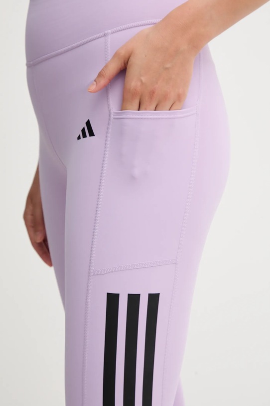 adidas Performance legginsy treningowe Optime 3-Stripes fioletowy JX7323