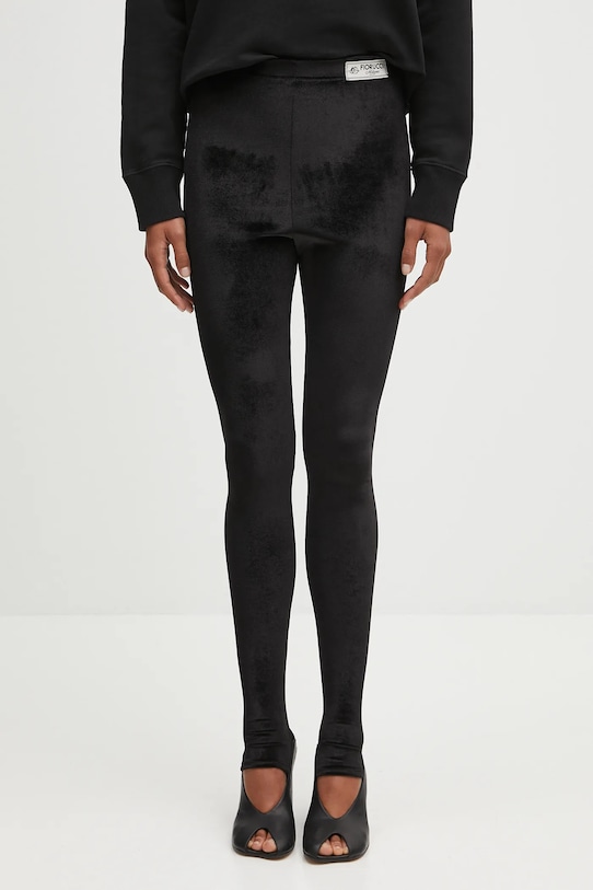 Fiorucci velour leggings Velour Semi-Footed jersey black W02FPBPA372VR01BK01