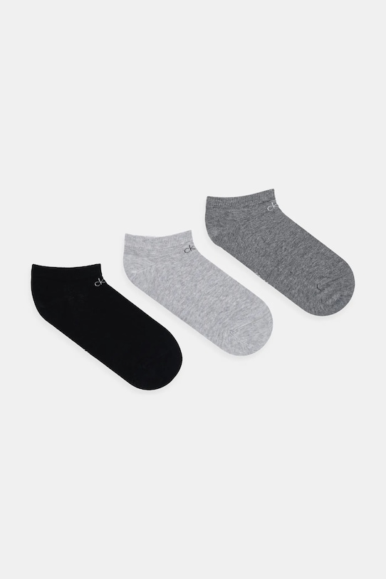 Calvin Klein stopki 3-pack skarpetki krótkie szary 701234369