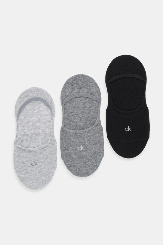 Calvin Klein stopki 3-pack nadruk szary 701234370