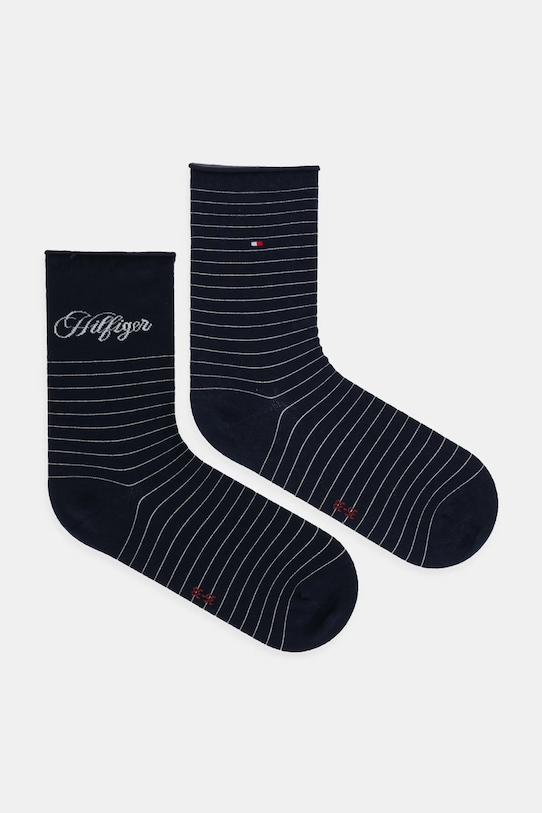 Čarape Tommy Hilfiger 2-pack Planet friendly mornarsko plava 701236455