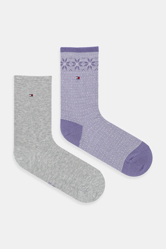 Tommy Hilfiger skarpetki 2-pack skarpetki długie fioletowy 701236502