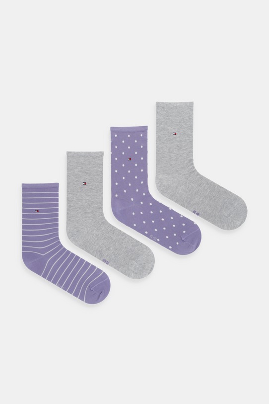 Tommy Hilfiger șosete 4-pack cu modele violet 701238220