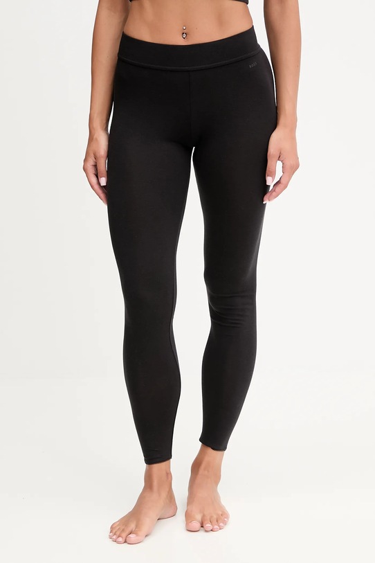 Leggings lounge με προσθήκη μαλλιού BOSS με μείγμα μαλλιού μαύρο 50550092