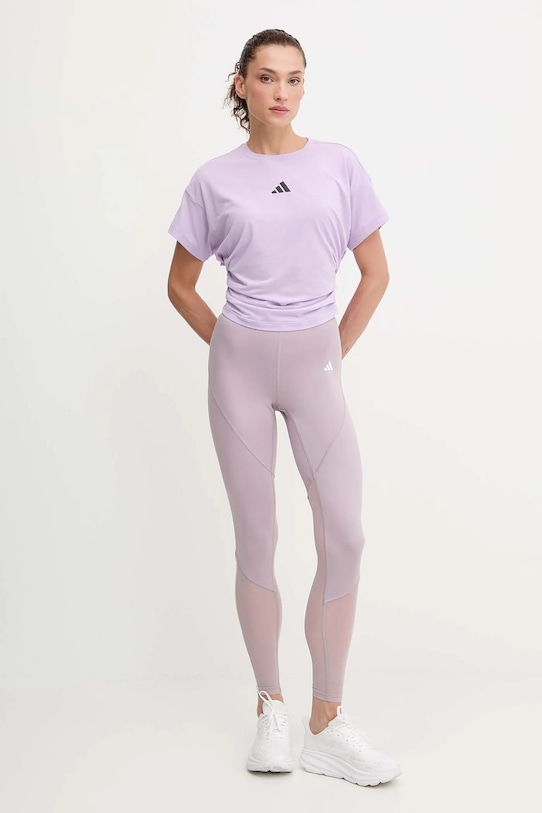 adidas Performance legginsy treningowe HYGLM JX7345 różowy AW25