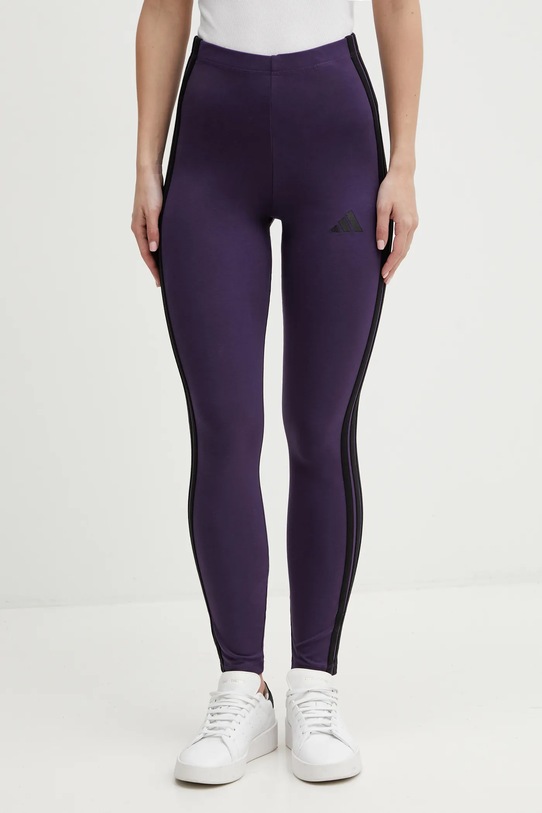 adidas legginsy Essentials aplikacja fioletowy JY3176