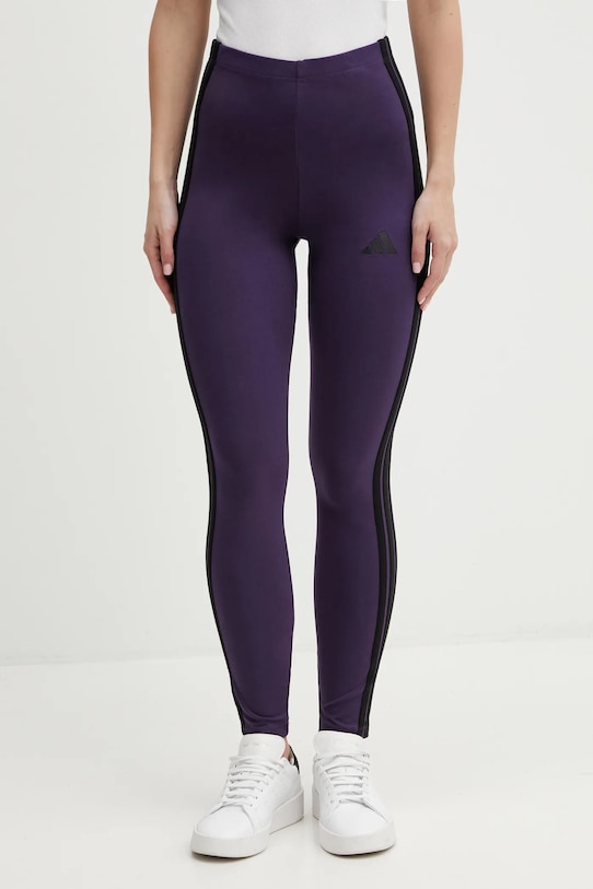 adidas legginsy Essentials aplikacja fioletowy JY3176