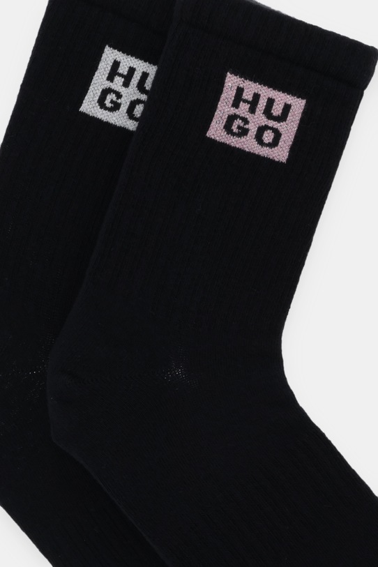 HUGO șosete 2-pack 50546399 negru NC25