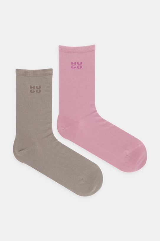 HUGO șosete 2-pack sosete lungi roz 50549831