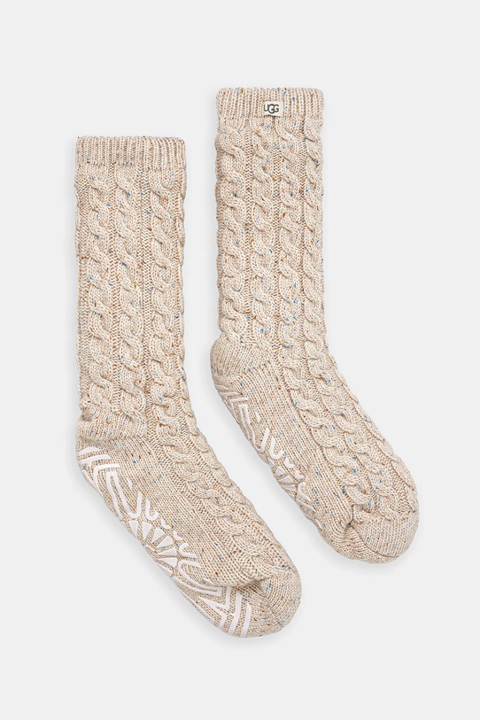 UGG skarpetki z domieszką wełny ELOWYN melanż beżowy 1171627