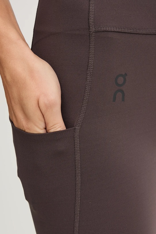 Tajice za jogu On Studio smeđa 1WF10580569