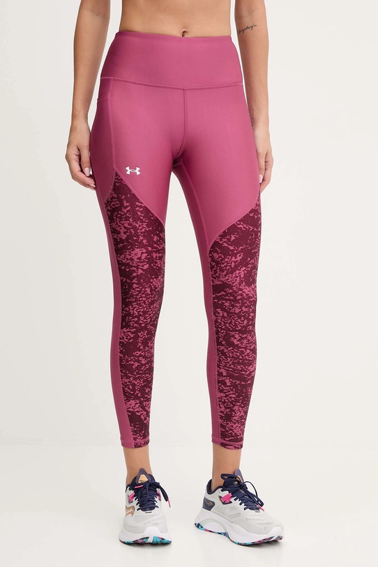 Under Armour edzős legging elasztánnal burgundia 1386407