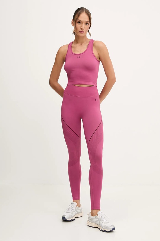 Under Armour leggins de antrenament Vanish Seamless 6000646 burgundia AW25