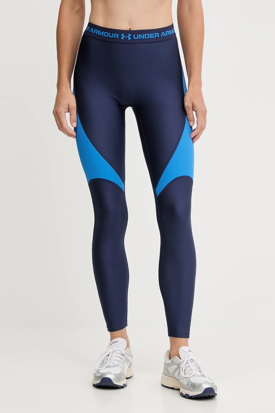 Under Armour legginsy treningowe dzianina granatowy 6003983