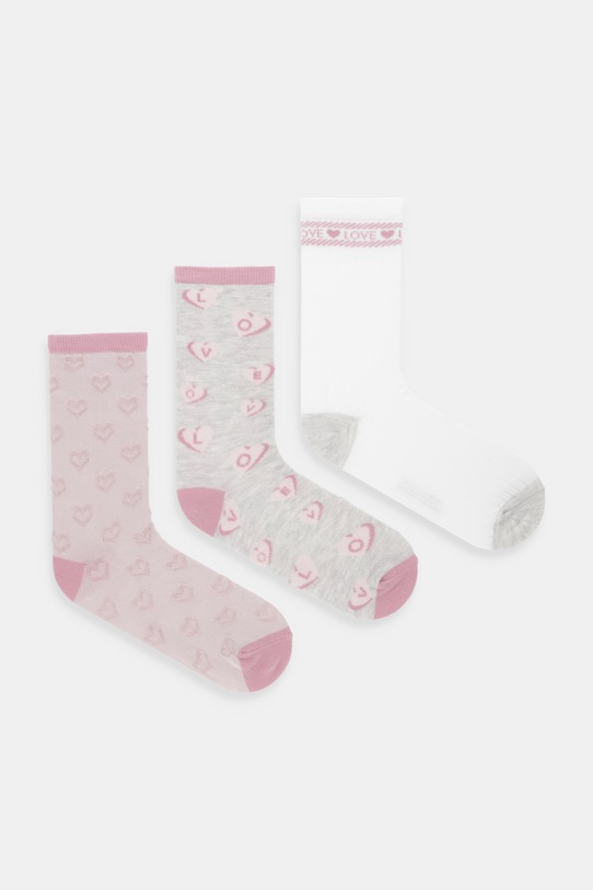 women'secret skarpetki 3-pack skarpetki długie różowy 4482725