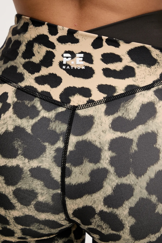 P.E Nation legginsy treningowe Wander brązowy 251G088.LEOP