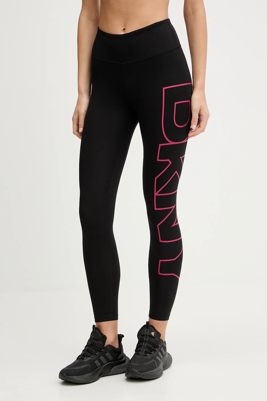 Dkny legginsy B. COMPRESSION nadruk czarny DP5P3453
