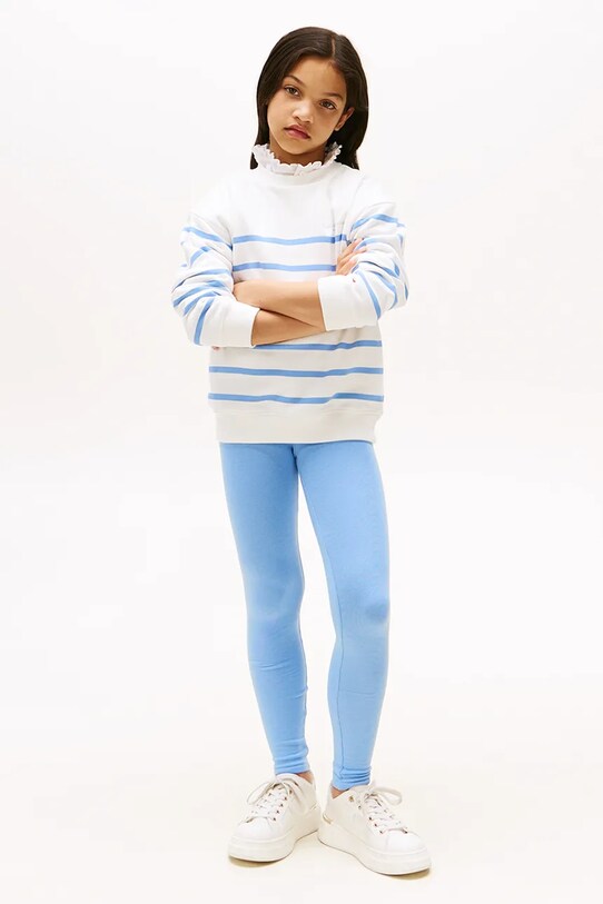 Tommy Hilfiger legginsy bawełna niebieski KG0KG08628.116.122.9BYA