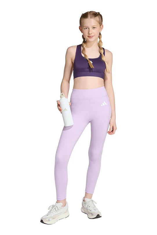 DÍVKA Dětské legíny adidas JV9848 fialová