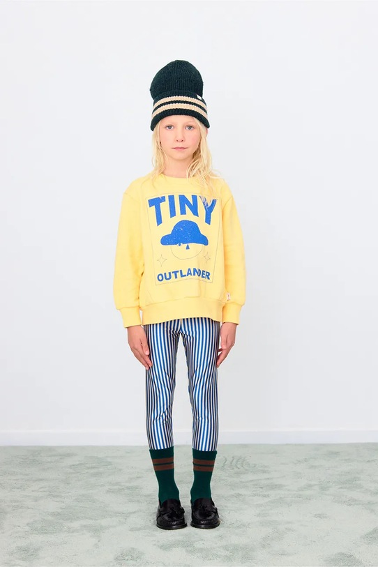 Tinycottons legginsy dziecięce STRIPES SHINY LEGGINGS niebieski AW25.331
