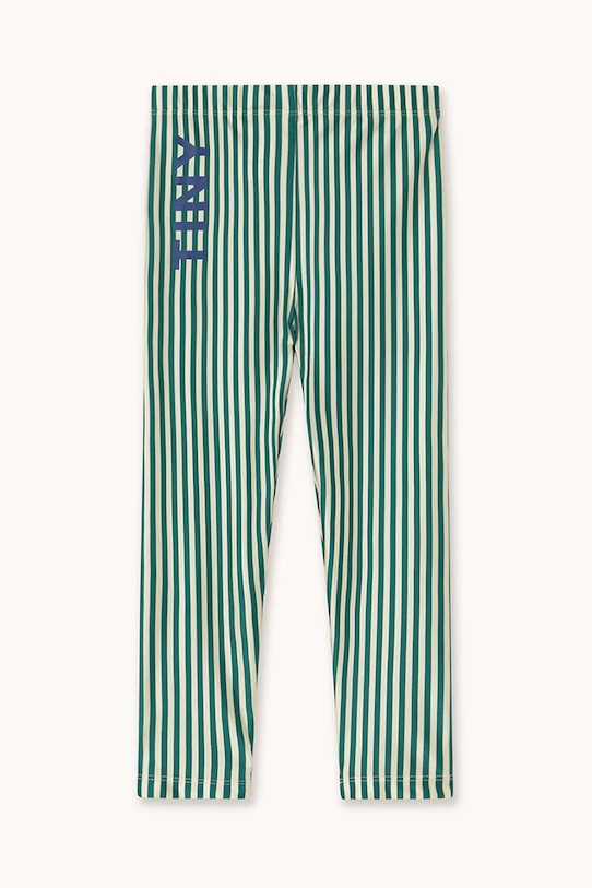Dječje tajice Tinycottons STRIPES SHINY LEGGINGS AW25.331 zelena AW25
