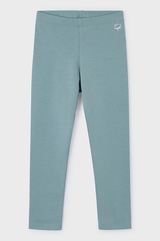 Mayoral legginsy dziecięce bawełna turkusowy 717.6D.Mini.9BYA